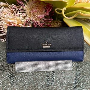 Beautiful KATE SPADE NEW YORK wallet black & blue.